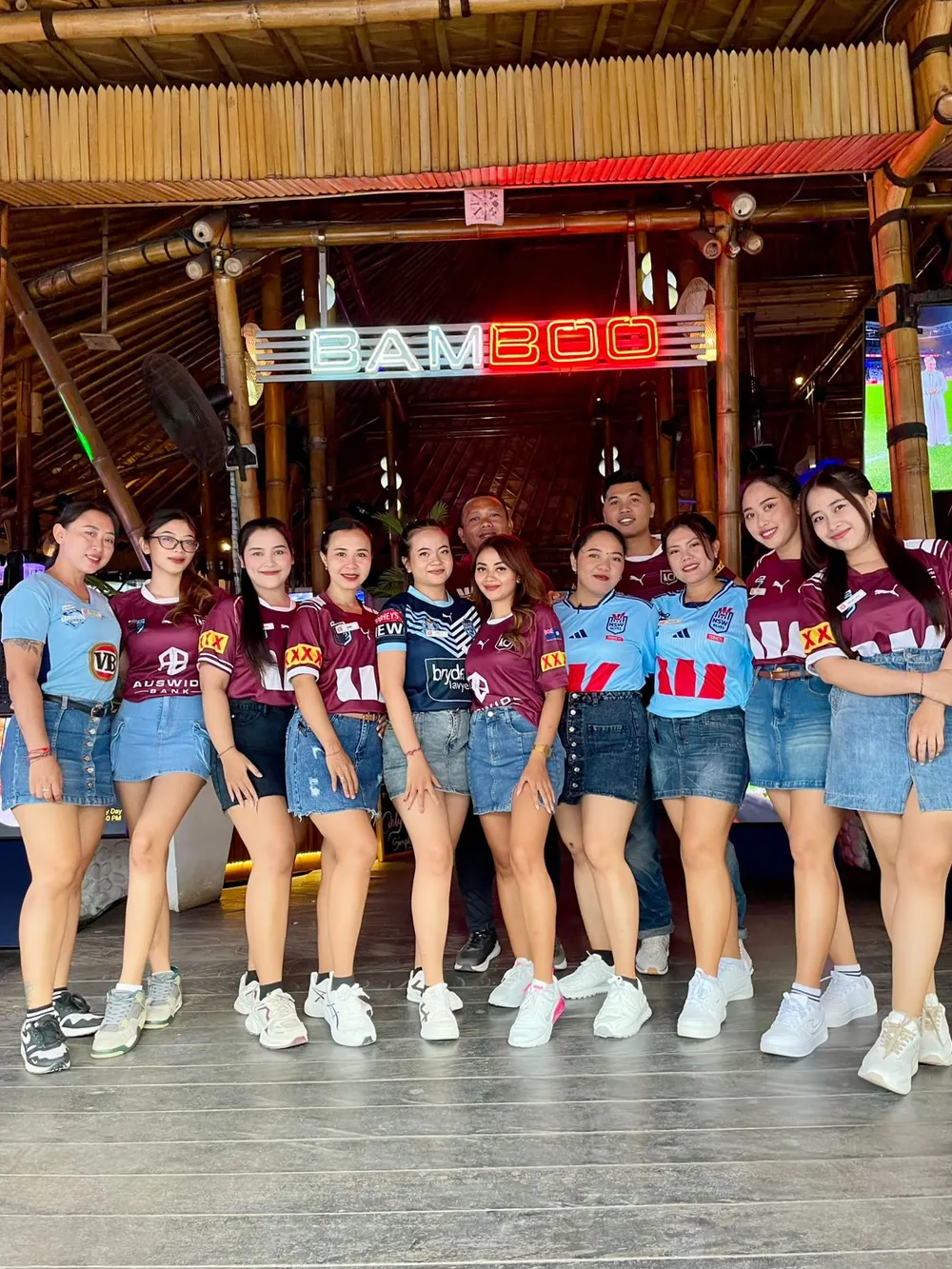 The Bamboo floor team ready to welcome guests at the restaurant entrance